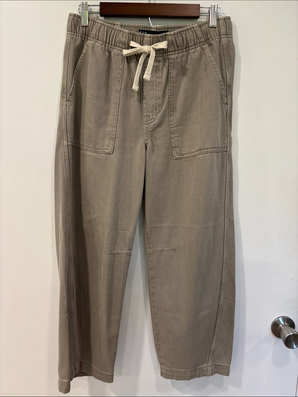 Mid-Rise Super Sift Pull-On Barrel Leg Jeans - Taupe
